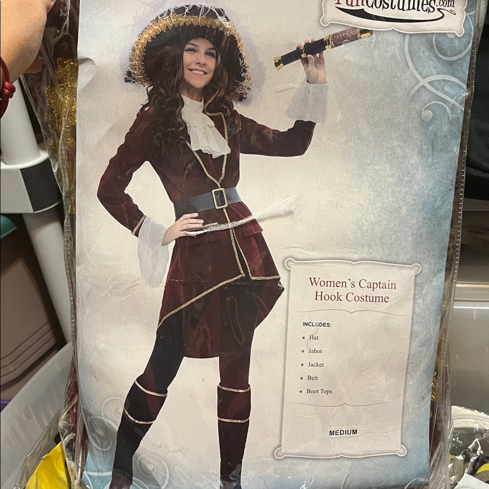 Women's Captain Hook Costume with Hat and Jacket
